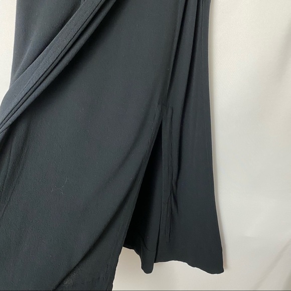 Who What Wear Black Asymmetrical Skirt with Slit 4 - Picture 6 of 7